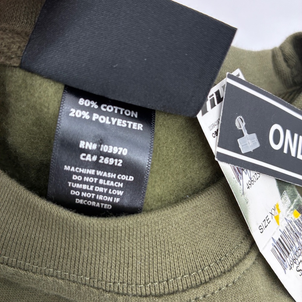 Obey Streetwear Mens Army Green Pink Bubble Cozy Sweatshirt Fleece Lined XXL NWT - Picture 4 of 6